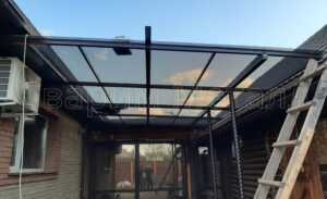 навес из стекла