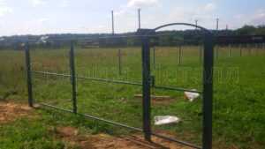 металлические ворота с калиткой