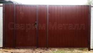 металлические ворота с калиткой цены