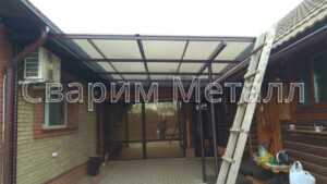 навес для крыльца из поликарбоната