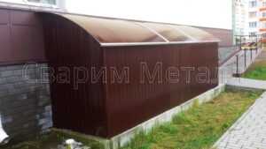 навес над крыльцом из поликарбоната