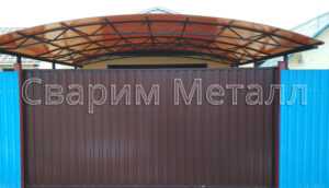 навес для крыльца из поликарбоната