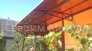 навес для крыльца из поликарбоната