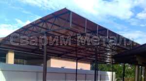 навес к дому из поликарбоната