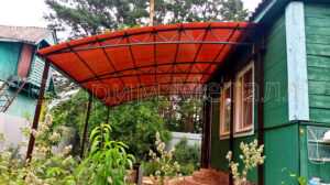 навесы из поликарбоната во дворе