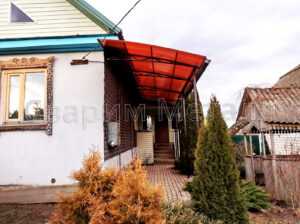 навес к дому из поликарбоната