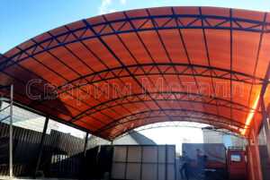 навес для автомобиля из поликарбоната