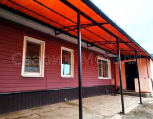 навес над крыльцом из поликарбоната