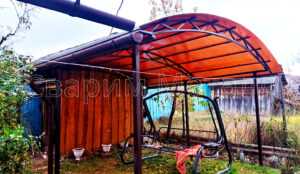 навесы из поликарбоната частного дома