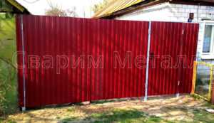 металлические ворота с калиткой