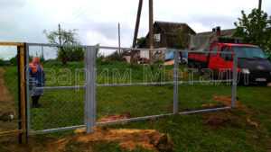 металлические ворота с калиткой цены