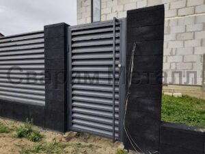 Калитка жалюзи из металла