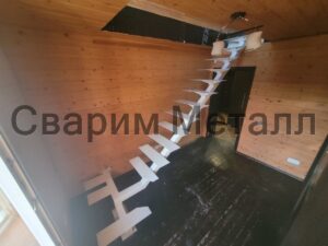 Лестница моно белаый каркас