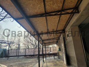 Навес из мягкой кровли