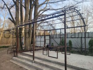 Навес из поликарбоната каркас 2