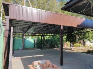 Навес из профлиста 3