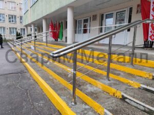 Перила из нерж стали пандус стандарт 304 3