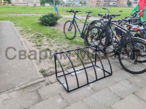 Велопарковка черная из металла