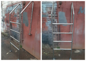 Лестница в бассейн нерж коллаж