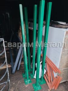 Полимерная покраска столбов для евро ограждения