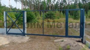 Откатные ворота каркас под ключ