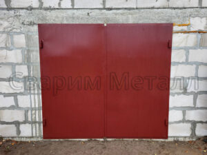 Ворота гаражные баштан вишня