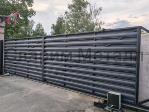 Ворота откатные штакетник